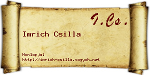 Imrich Csilla névjegykártya
