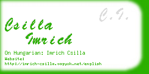 csilla imrich business card